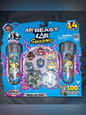 Mr Beast Lab Swarms Mega Lab Pack - Blue Micro Beasts Playset
